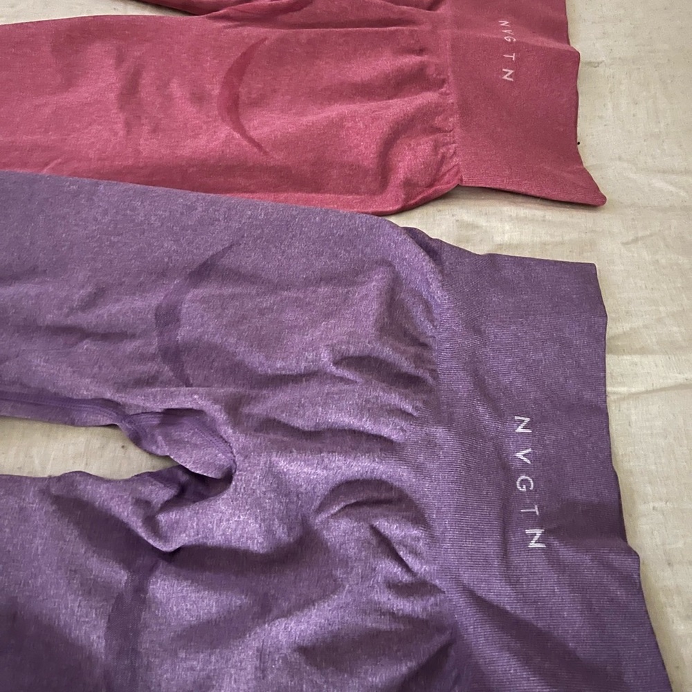 2 pairs of NVGTN compression workout leggings